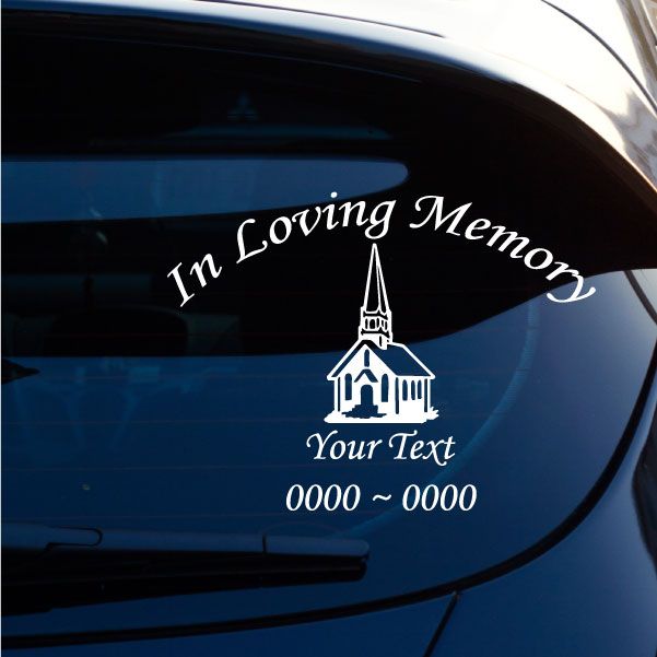 Image of Church Custom In Loving Memory Decal