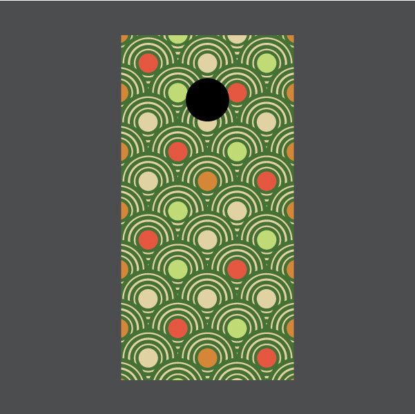 Image of Circle Pattern Cornhole Board Wraps