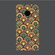 Image of Circle Pattern Cornhole Board Wraps