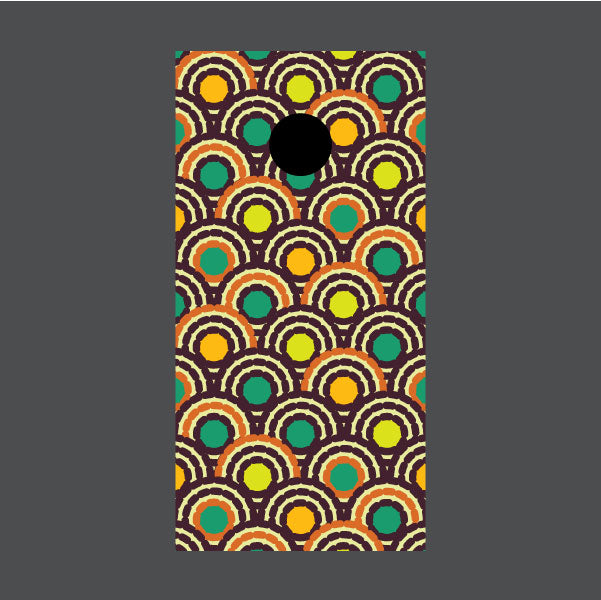 Image of Circle Pattern Cornhole Board Wraps