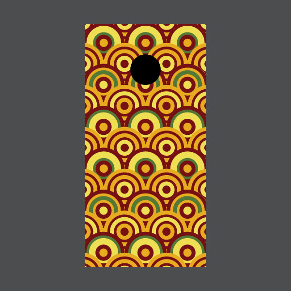 Image of Circle Pattern Cornhole Board Wraps