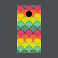 Image of Circle Pattern Cornhole Board Wraps