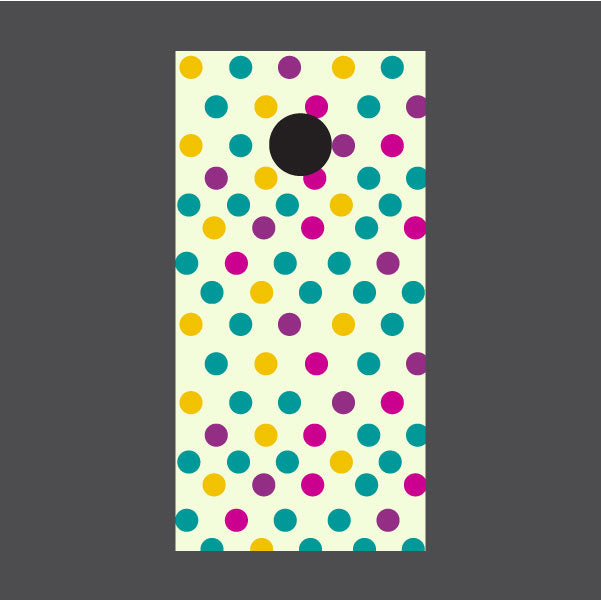Image of Circle Pattern Cornhole Board Wraps