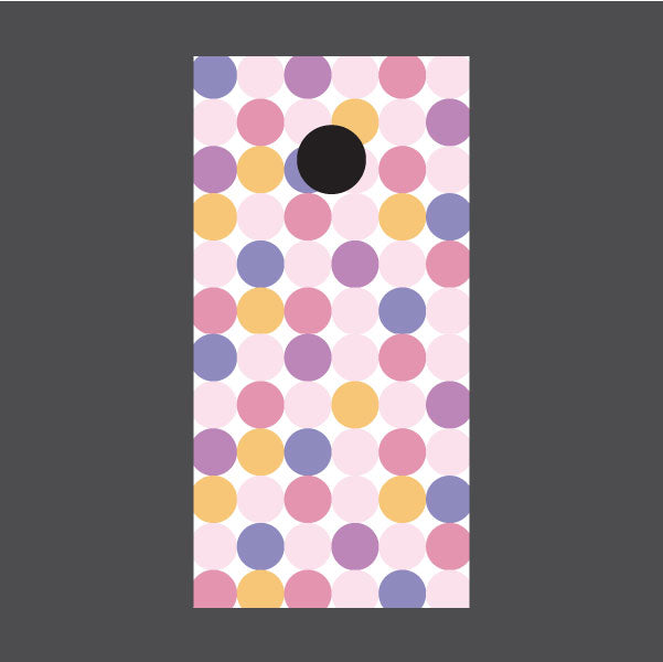 Image of Circle Pattern Cornhole Board Wraps