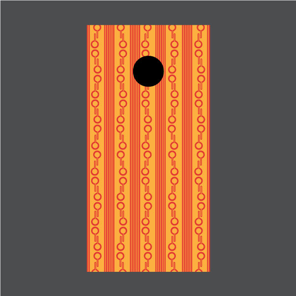 Image of Circle Pattern Cornhole Board Wraps