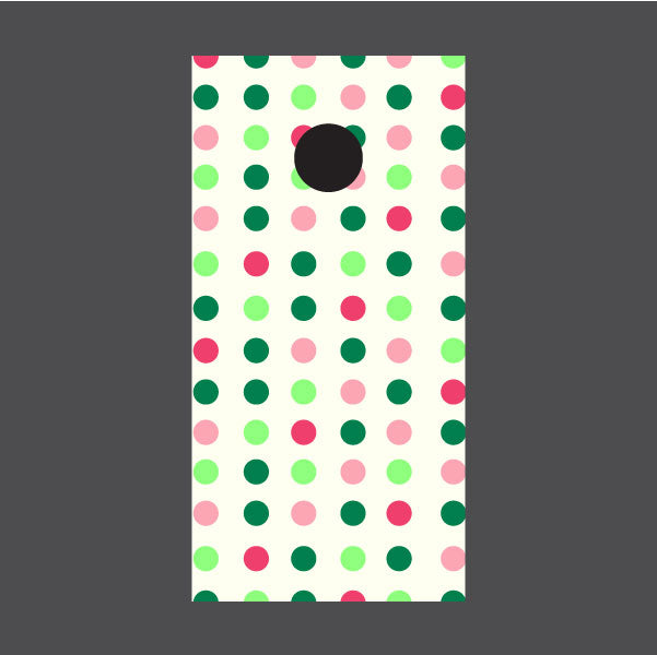 Image of Circle Pattern Cornhole Board Wraps