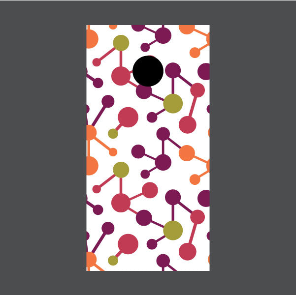 Image of Circle Pattern Cornhole Board Wraps