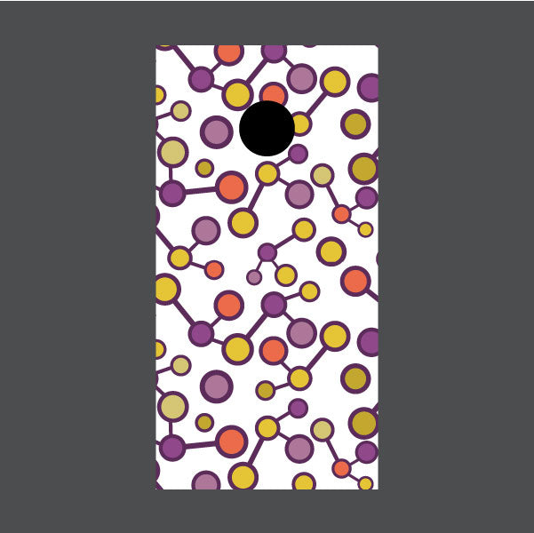 Image of Circle Pattern Cornhole Board Wraps