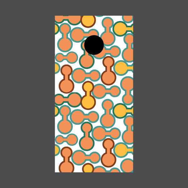 Image of Circle Pattern Cornhole Board Wraps