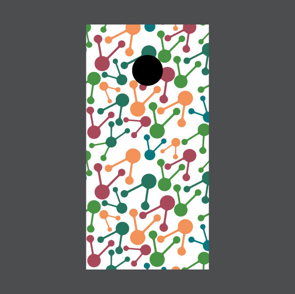 Image of Circle Pattern Cornhole Board Wraps