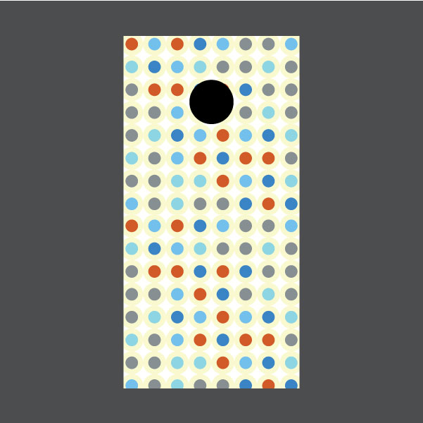 Image of Circle Pattern Cornhole Board Wraps