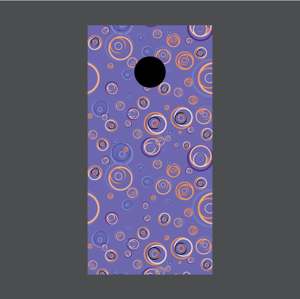 Image of Circle Pattern Cornhole Board Wraps