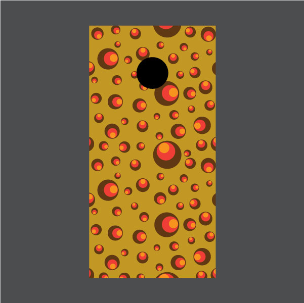 Image of Circle Pattern Cornhole Board Wraps