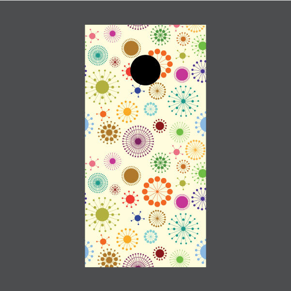 Image of Circle Pattern Cornhole Board Wraps