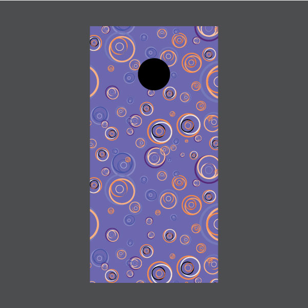 Image of Circle Pattern Cornhole Board Wraps