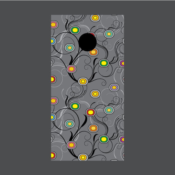 Image of Circle Pattern Cornhole Board Wraps