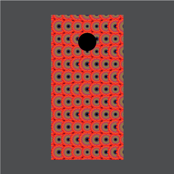Image of Circle Pattern Cornhole Board Wraps