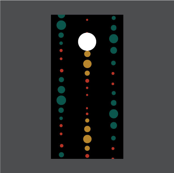 Image of Circle Pattern Cornhole Board Wraps
