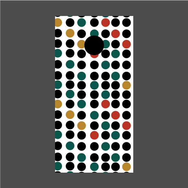 Image of Circle Pattern Cornhole Board Wraps