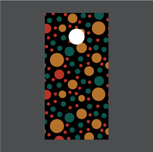 Image of Circle Pattern Cornhole Board Wraps