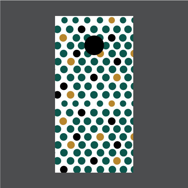 Image of Circle Pattern Cornhole Board Wraps