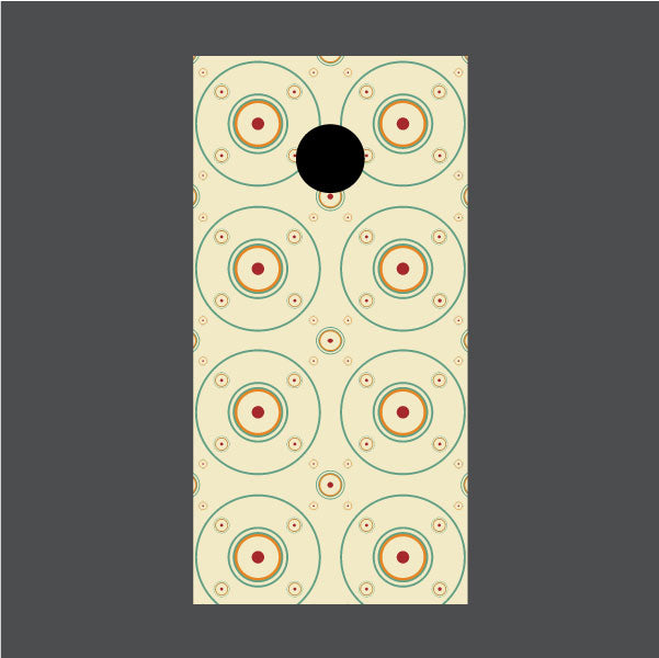 Image of Circle Pattern Cornhole Board Wraps