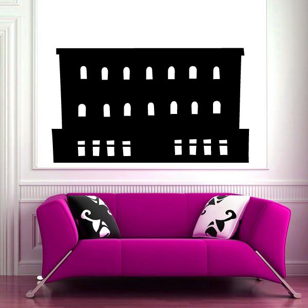 Image of City Building Wall Decal - Vinyl Decal - Car Decal - BA004