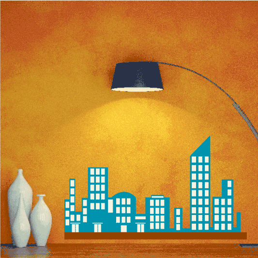 Image of City Building Wall Decal - Vinyl Decal - Car Decal - Idcolor007