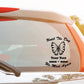Memorial car decal with black butterfly and 'Until The Day...' text
