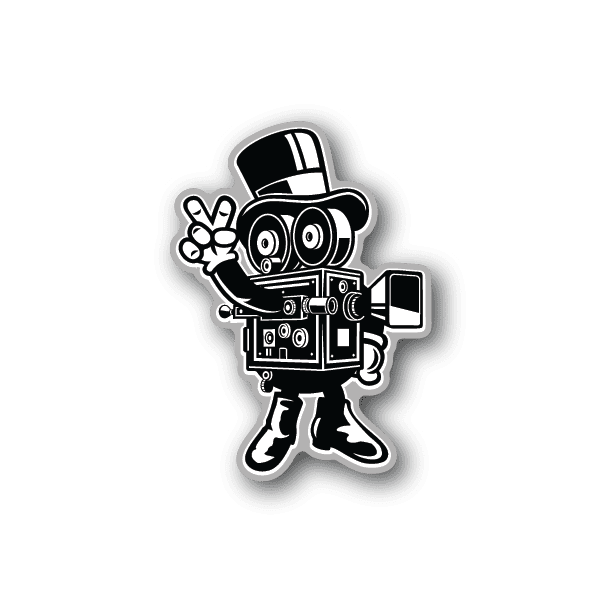 Image of Classic Camera Man Sticker