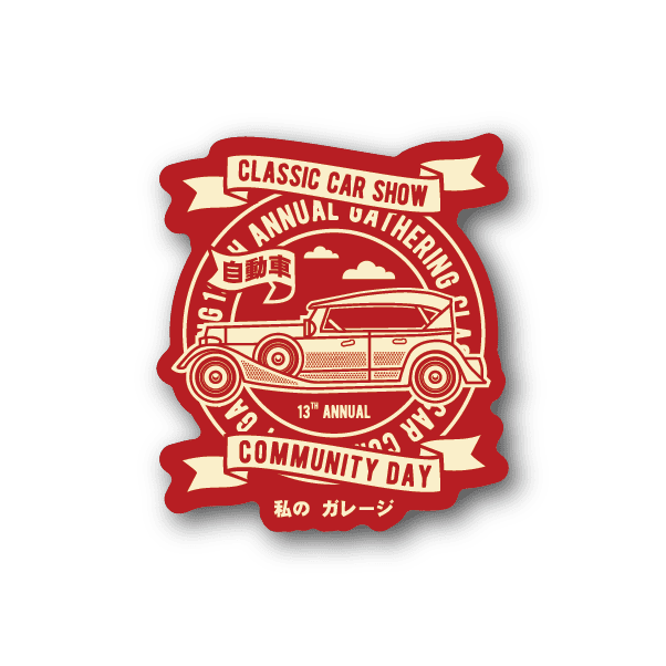 Image of Classic Car Show Sticker