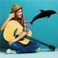 Black dolphin decal silhouette
