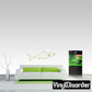 Great white shark wall decal, classic outline design in muted green and gray