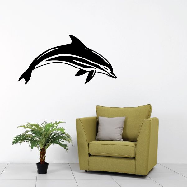 Image of Classic Striped Dolphin Decal