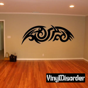 Tribal wall decal vinyl with black scroll pattern sticker
