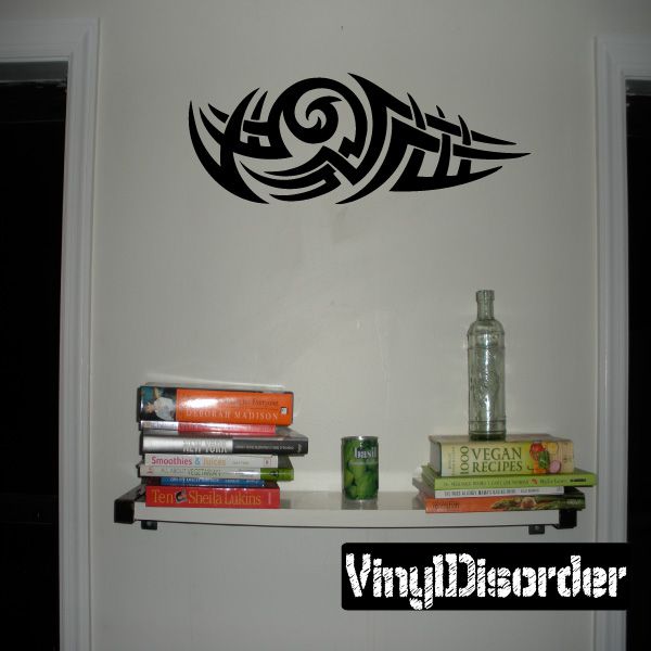 Black tribal swirl vinyl wall decal sticker