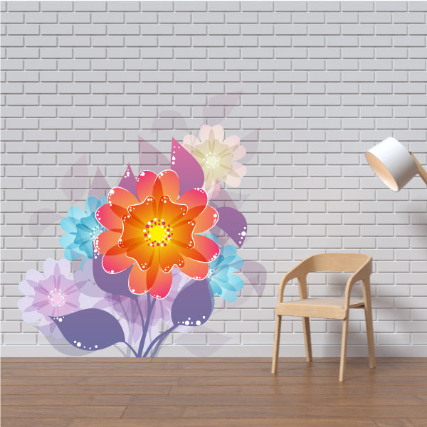 Image of Clear Flower Stickers