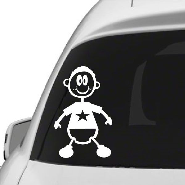 Image of Clothed Baby Star Decal