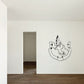 Eagle and cloud banner wall decal with black line artwork