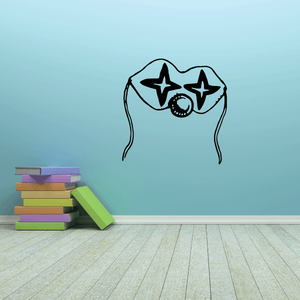 Clown masquerade mask with star eye decals and nose graphic