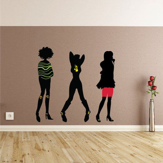 Image of Club Girls in Heels Dancing Sticker