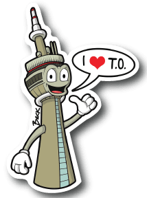 Image of CN I LOVE To Tower Vinyl Sticker