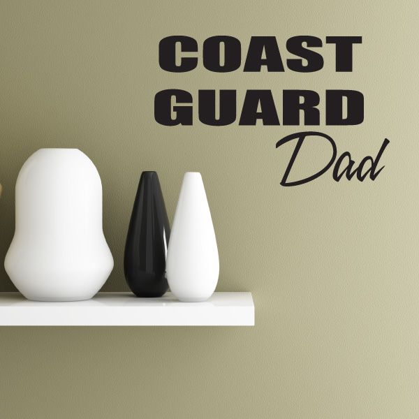 Image of Coast Guard Dad Block Decal