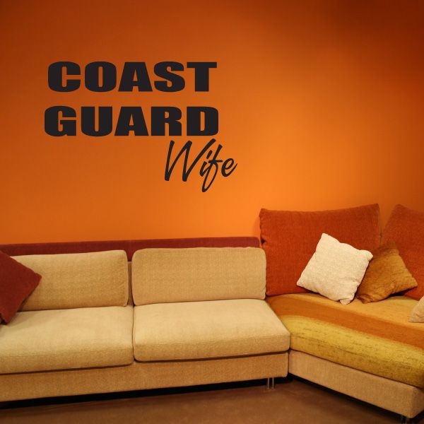 Image of Coast Guard Wife Block Decal