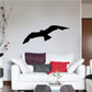 Black seagull wall decal silhouette