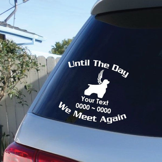 Image of Cocker Spaniel Custom In Loving Memory Decal