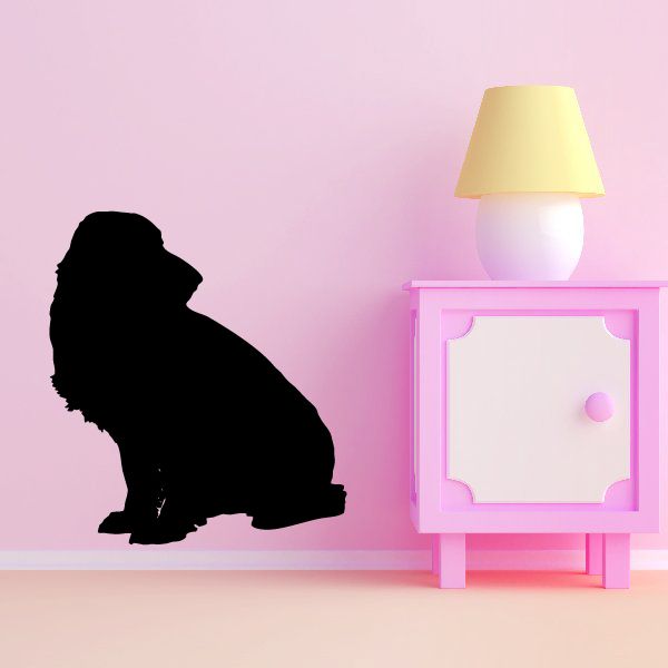 Black dog silhouette decal