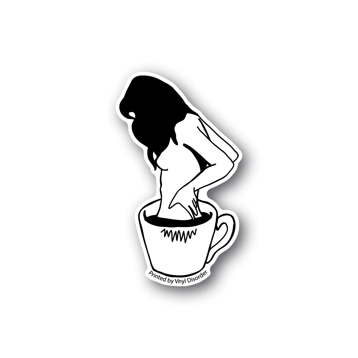 Image of Coffee Cup Woman Sticker