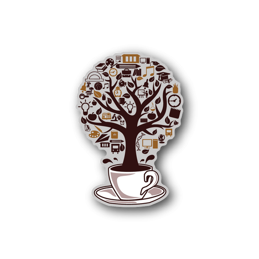 Image of Coffee Tree Collage Sticker