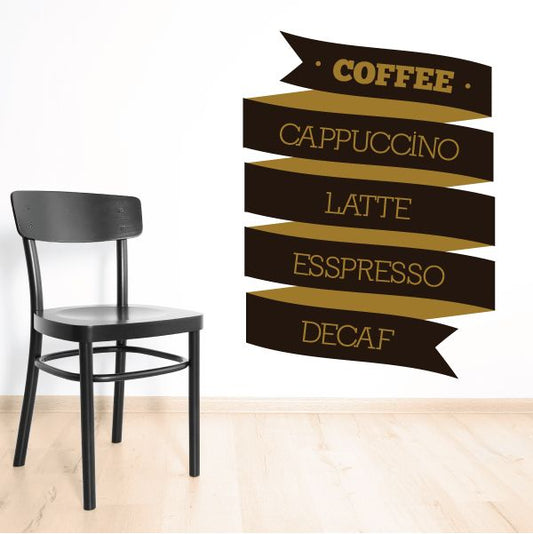 Image of Coffee Types Sticker